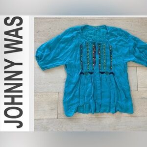 Johnny Was embroidered blouse M